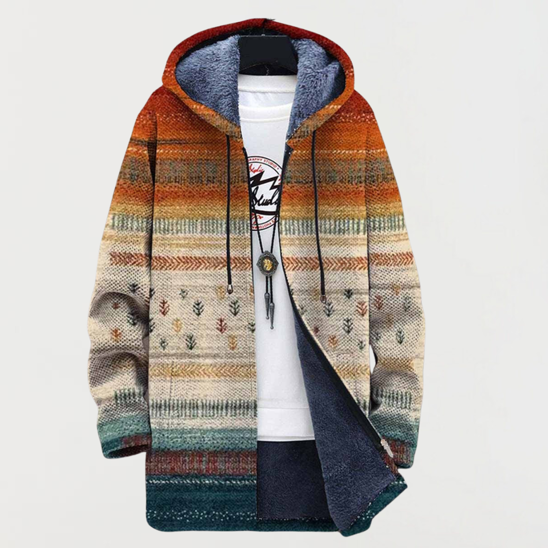 Deirdre - Autumn Stripe Coat