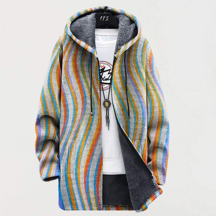 Ríona - Wavy Stripe Coat