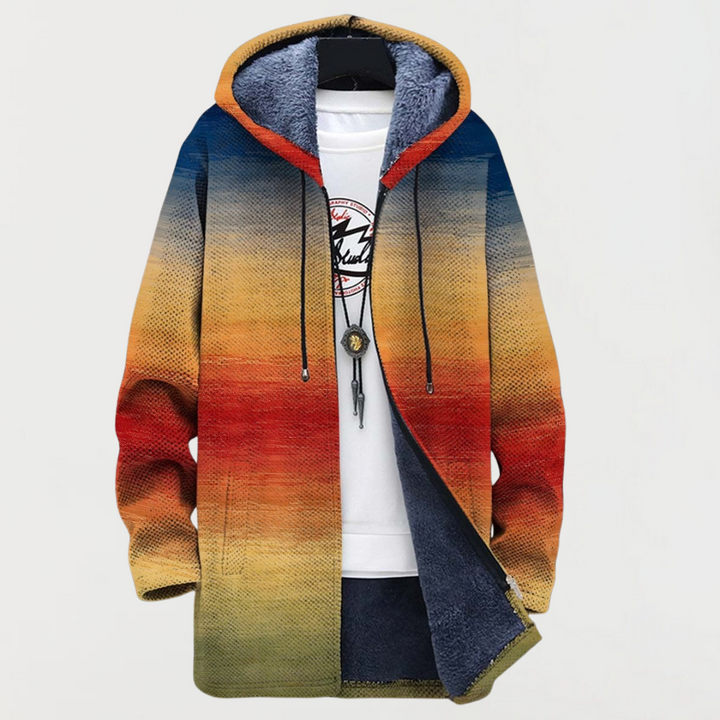 Caoimhe - Sunset Gradient Print Coat