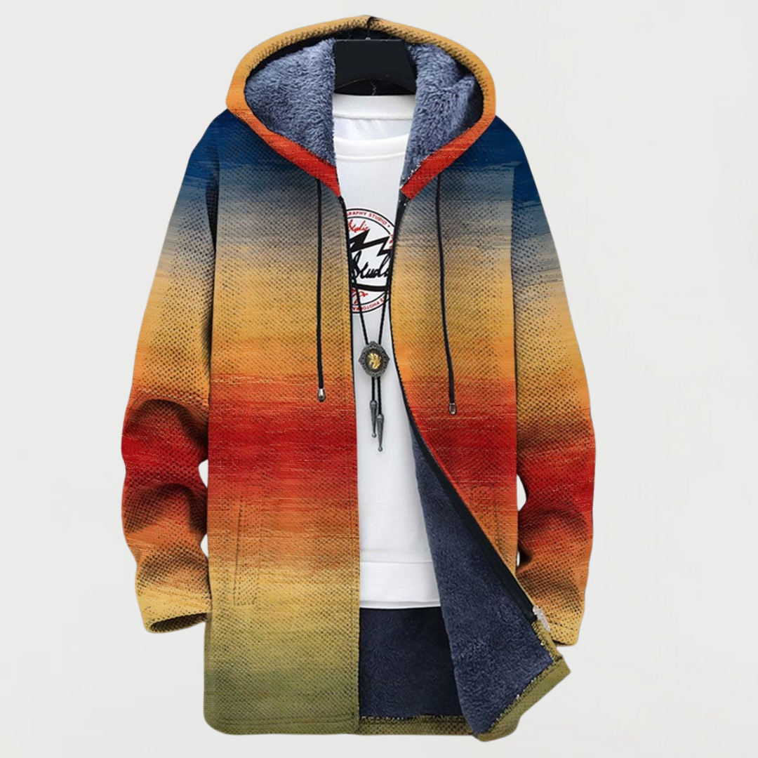 Caoimhe - Sunset Gradient Print Coat