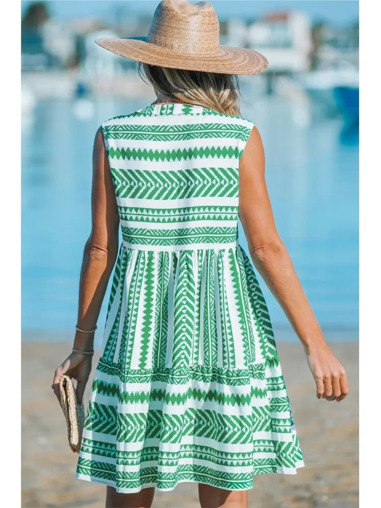 Delphine | Geometric Summer Dress