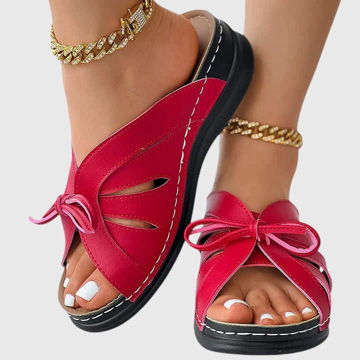 Tailtiu | Chic Ribbon Slip-On Sandals