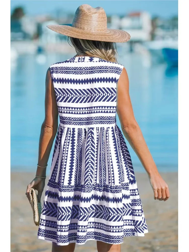 Delphine | Geometric Summer Dress