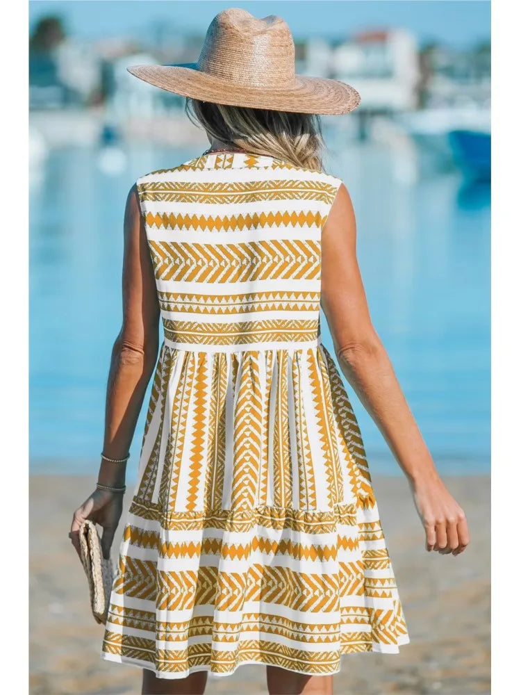 Delphine | Geometric Summer Dress