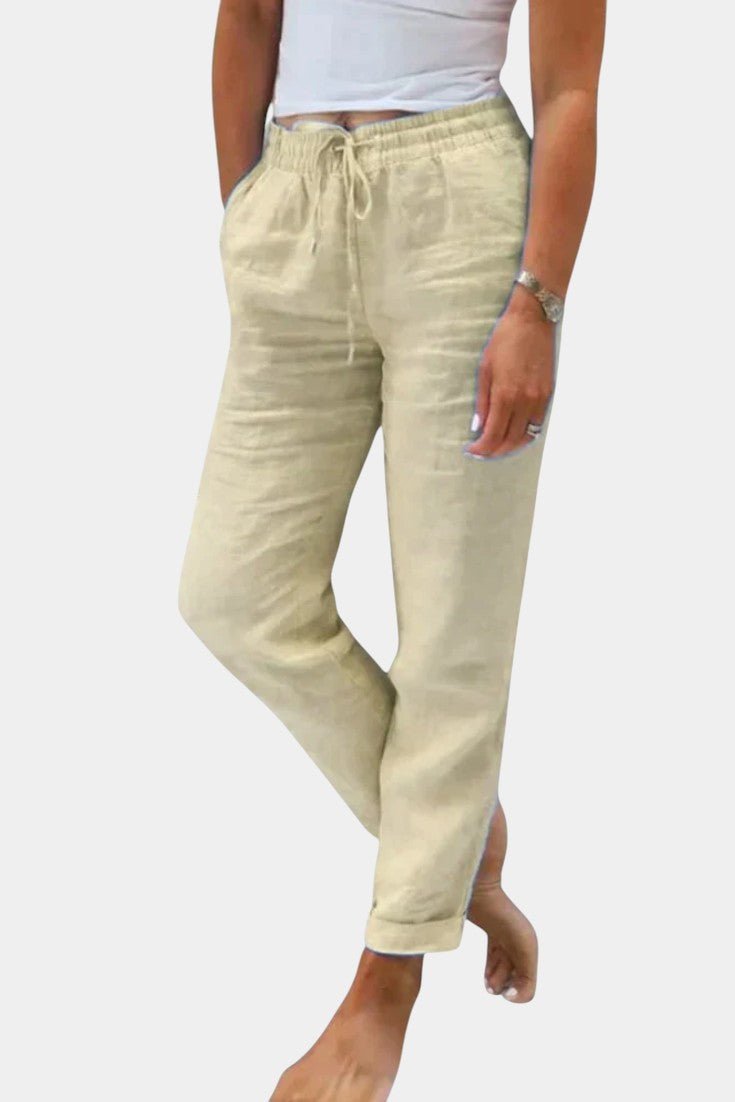 Purple Loose Fit Linen trousers
