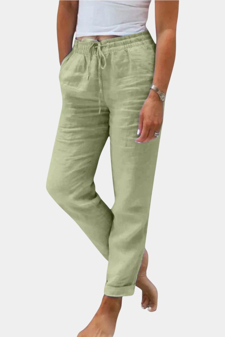 Purple Loose Fit Linen trousers