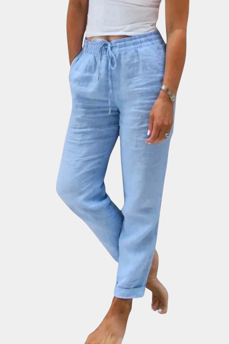 Purple Loose Fit Linen trousers