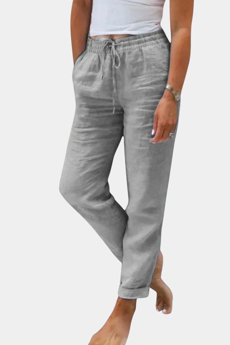 Purple Loose Fit Linen trousers