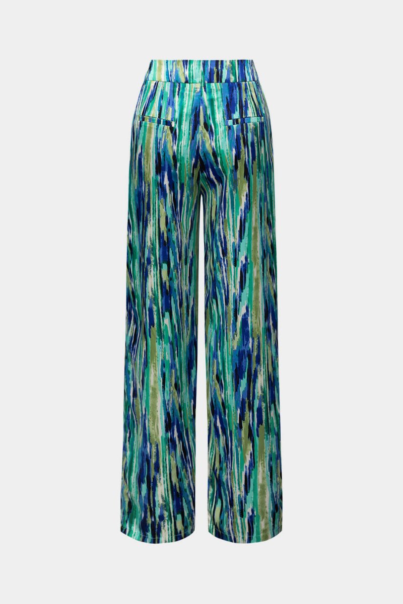 Inna High Waist trousers with Marble Pattern