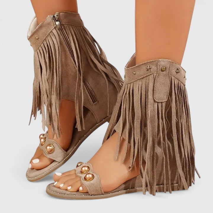 Saoirse | Chic Fringe Sandals