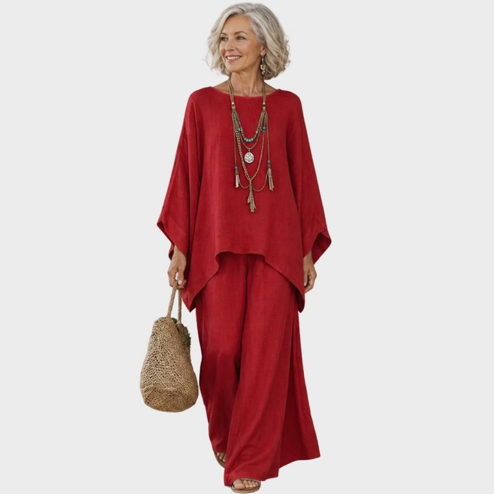 Ainat | Elegant Linen Two-Piece Outfit