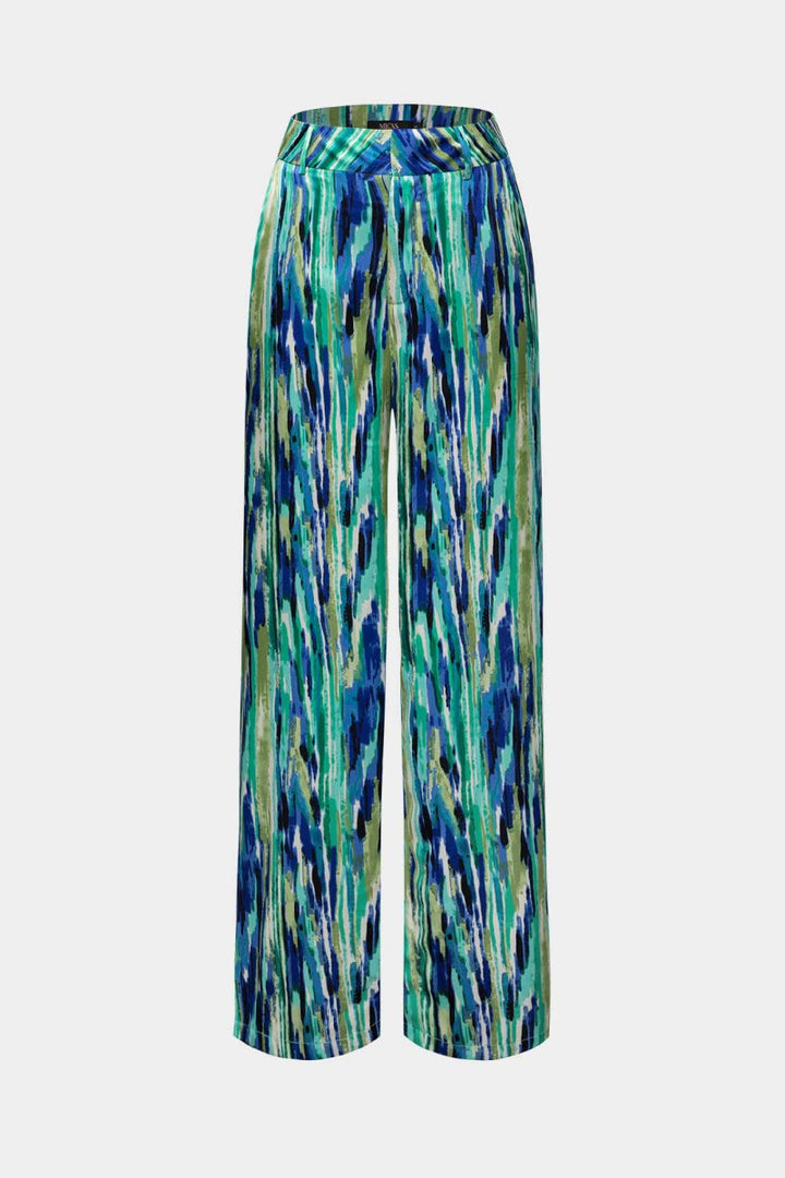Inna High Waist trousers with Marble Pattern