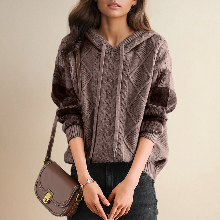 Blathnaid | Cable-Knit Hooded Jumper
