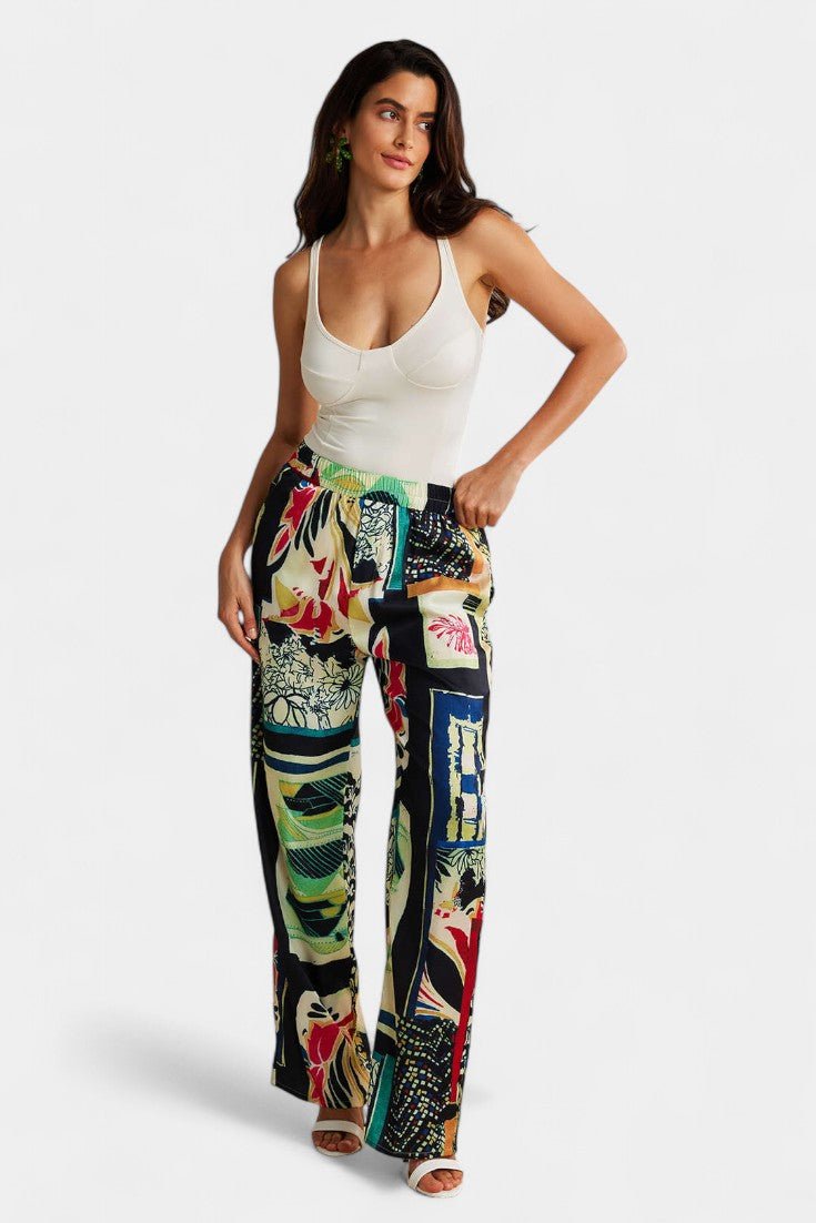 Arce High Waist Tight trousers with Floral Pattern
