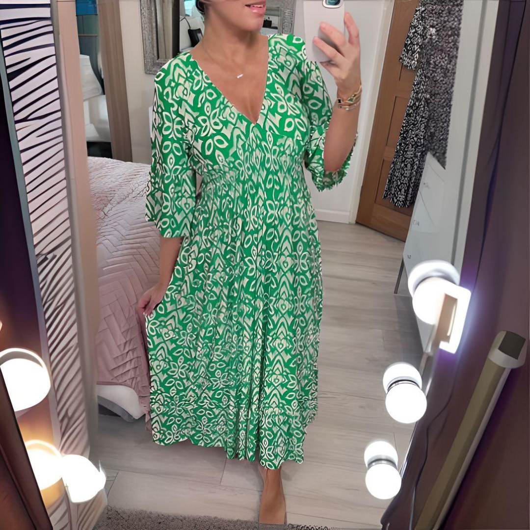 Almha | Printed Boho Dress