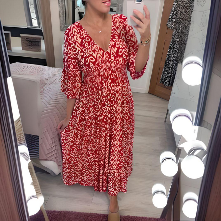 Almha | Printed Boho Dress