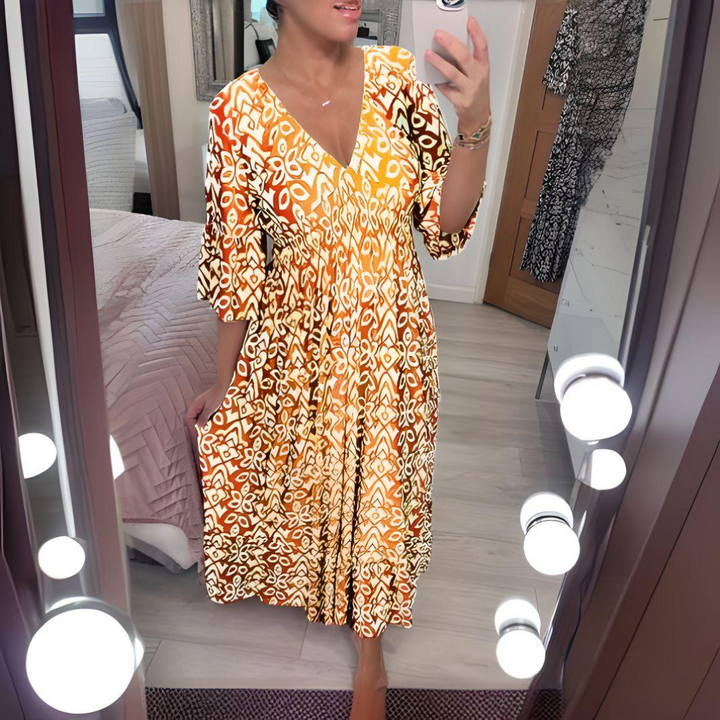 Almha | Printed Boho Dress