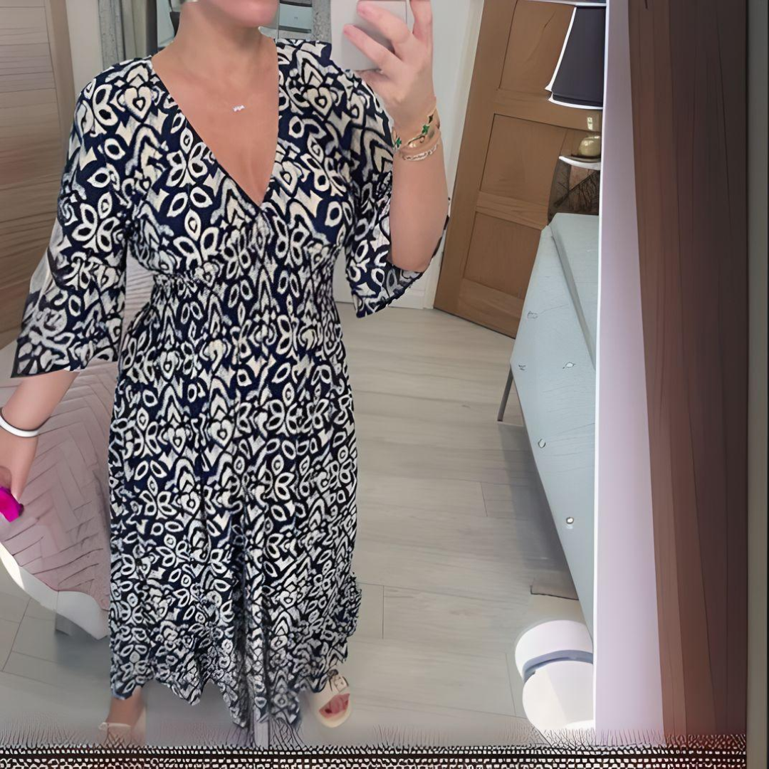 Almha | Printed Boho Dress