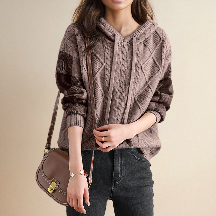 Blathnaid | Cable-Knit Hooded Jumper