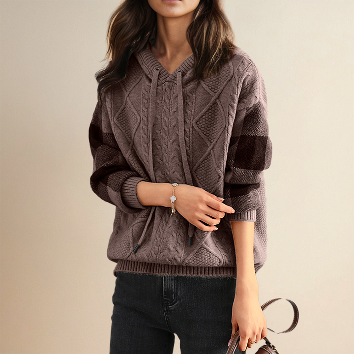Blathnaid | Cable-Knit Hooded Jumper