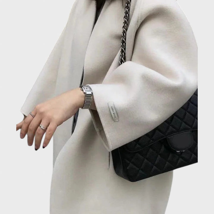 Lucretia | Elegant long woolen coat