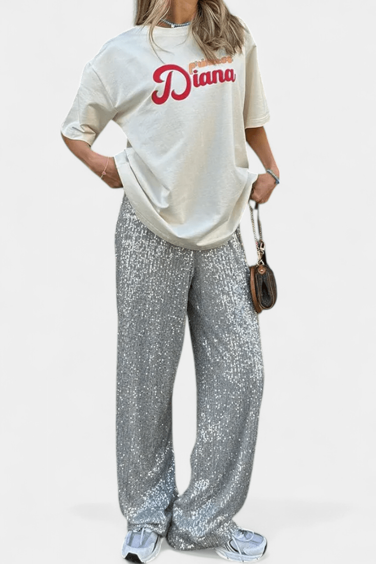 Elva trousers with High Waist and Loose Silhouette