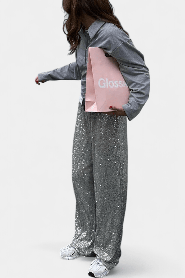 Elva trousers with High Waist and Loose Silhouette