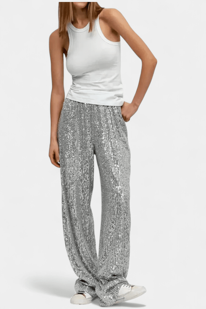 Elva trousers with High Waist and Loose Silhouette