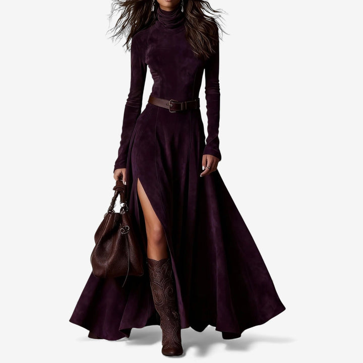 Fionnait | Elegant Long Dress with Belt