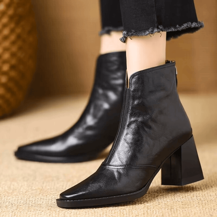 Delia | Luxurious mid-heel ankle boots