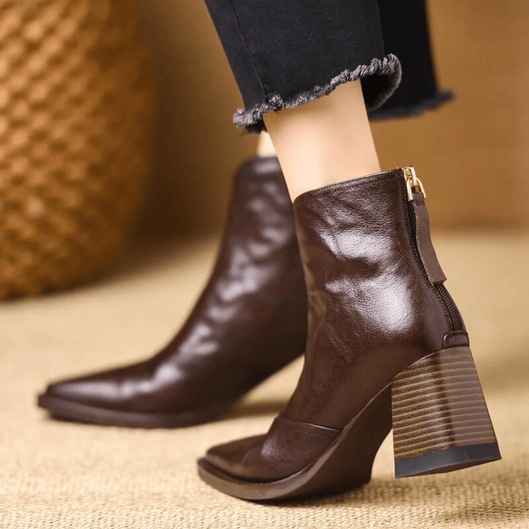 Delia | Luxurious mid-heel ankle boots